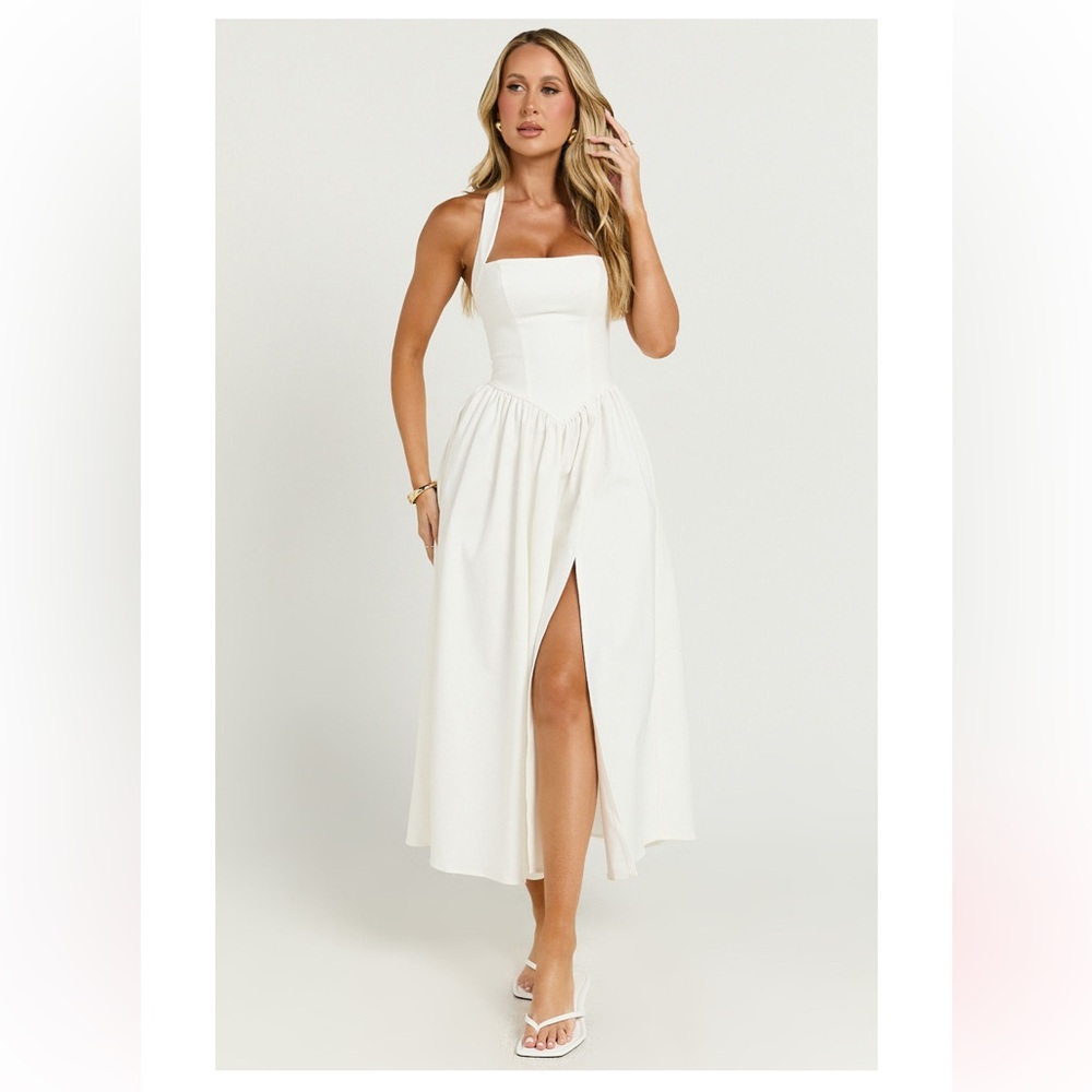 Showpo helda midi white dress